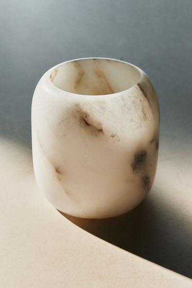 ALABASTER TEALIGHT HOLDER - White by Zara