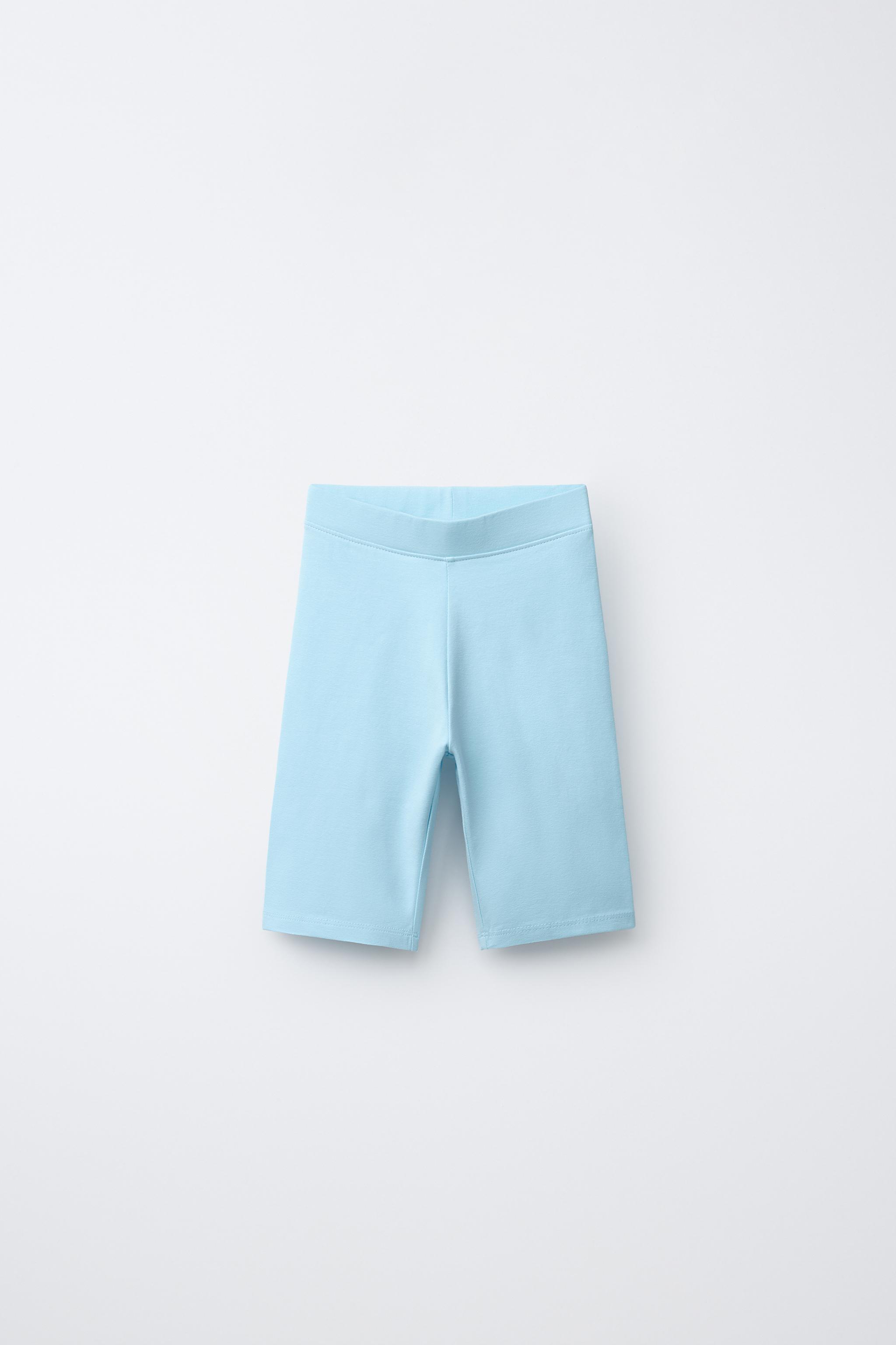 PLAIN BIKE SHORTS — Sky blue