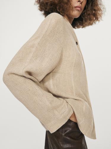 Zara Wool blend overshirt with visible buttons - 318