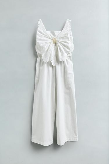 EMBROIDERED BUTTERFLY JUMPSUIT - Oyster-white by Zara