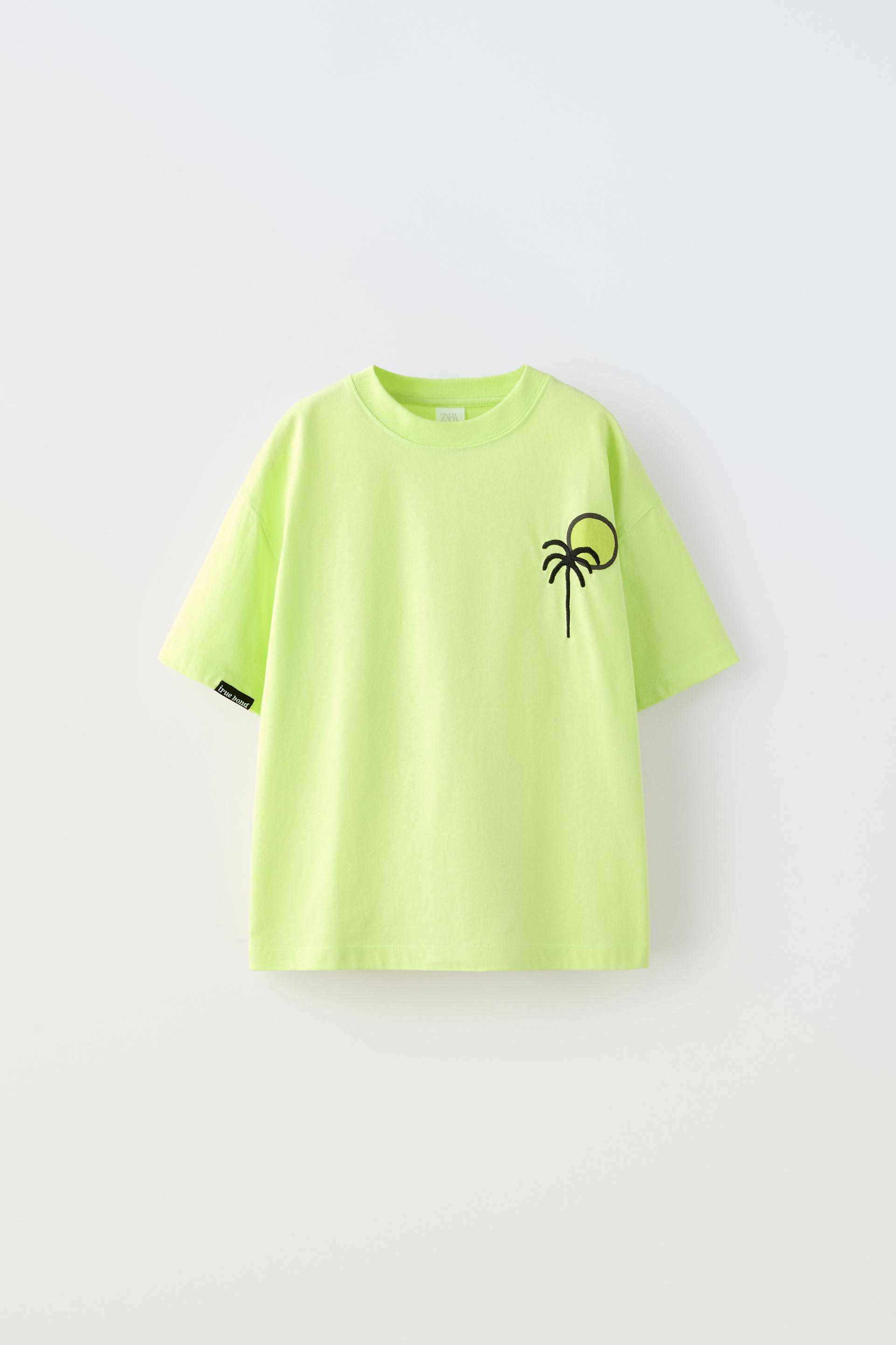 CAMISETA BORDADO PALMERA Verde Fl or ZARA Espa a camiseta-bordado-palmera-verde-fl-or-zara-espa-a
