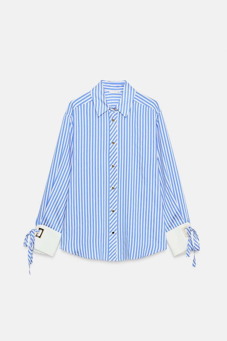 Camisa de rayas con moños 4
