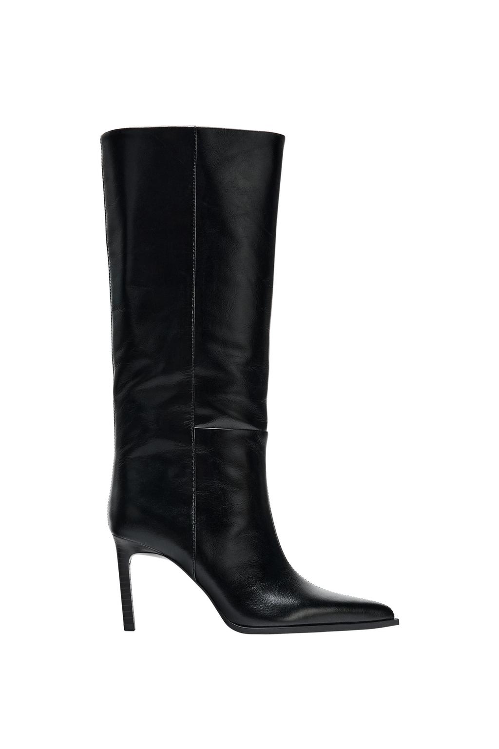 HEELED LEATHER BOOTS - image 3