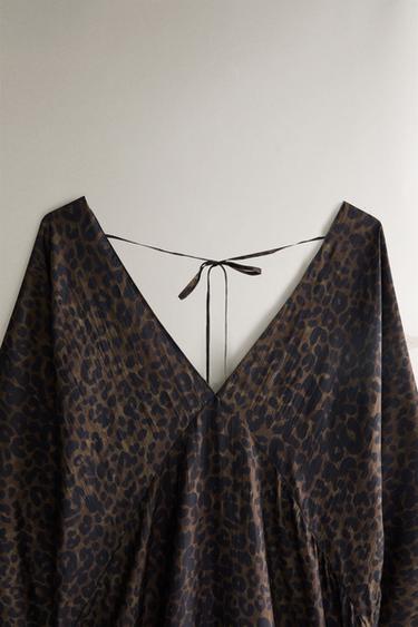 ROBE KAFTAN PLAGE IMPRIMÉ ANIMAL - Leopard de Zara - Image 1