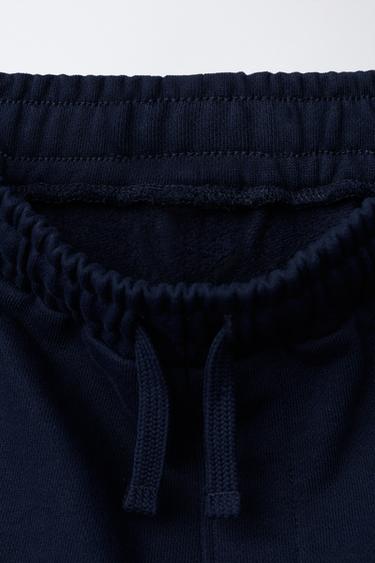 YALE UNIVERSITY™ WIDE-LEG PLUSH TROUSERS - Navy blue by Zara - Image 2