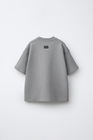 ENSEMBLE T-SHIRT ET BERMUDA INTERLOCK - Gris chiné de Zara - Image 2