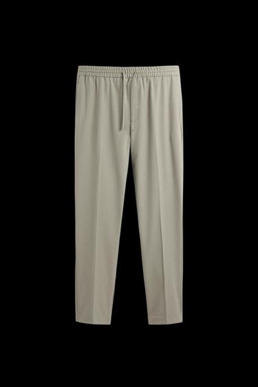 COMFORT FIT JOGGER WAIST TROUSERS - Apple green by Zara - Image 0