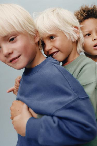 KOMPLET JOGGING, BLUZË DHE PANTALLONA JOGGER ME ETIKETË - Blu e errët nga Zara