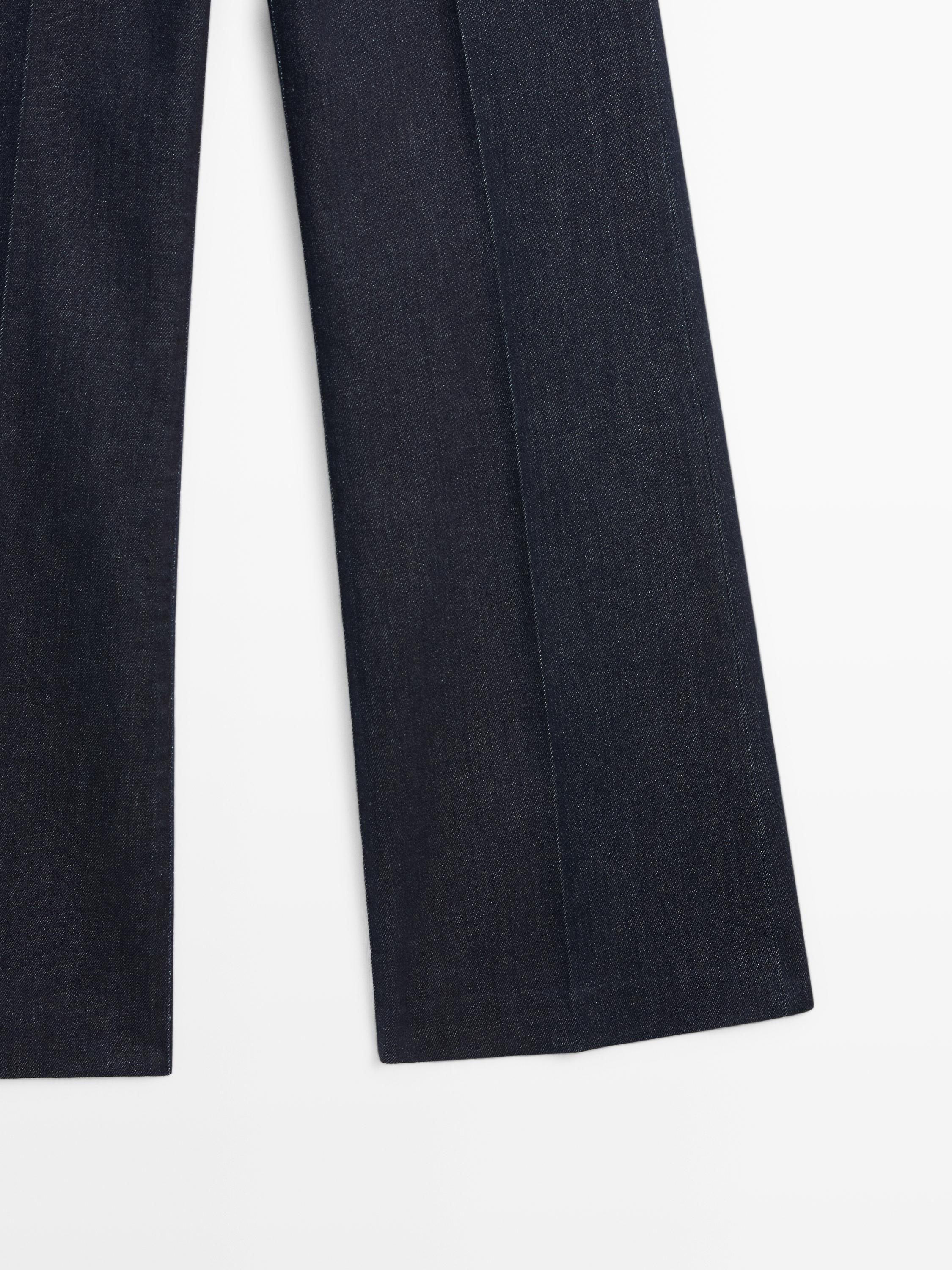 Flared high-waist jeans