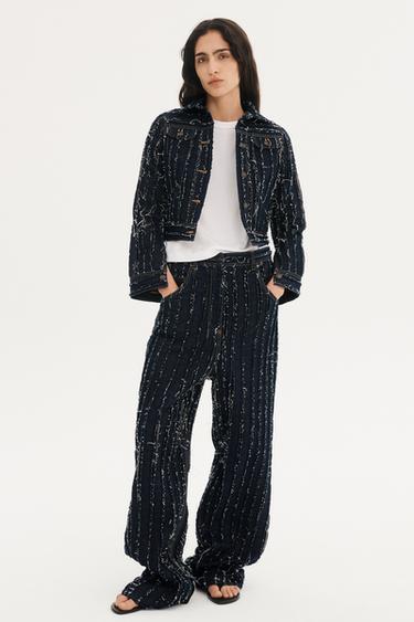 LIMITED EDITION FRAYED JEANS - Blue / Indigo by Zara