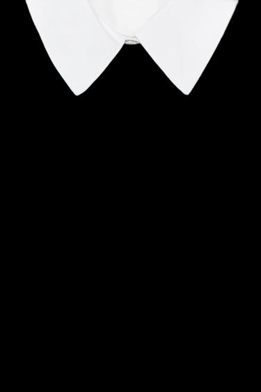 CAMISA MANGA CORTA POPELÍN - Blanco de Zara