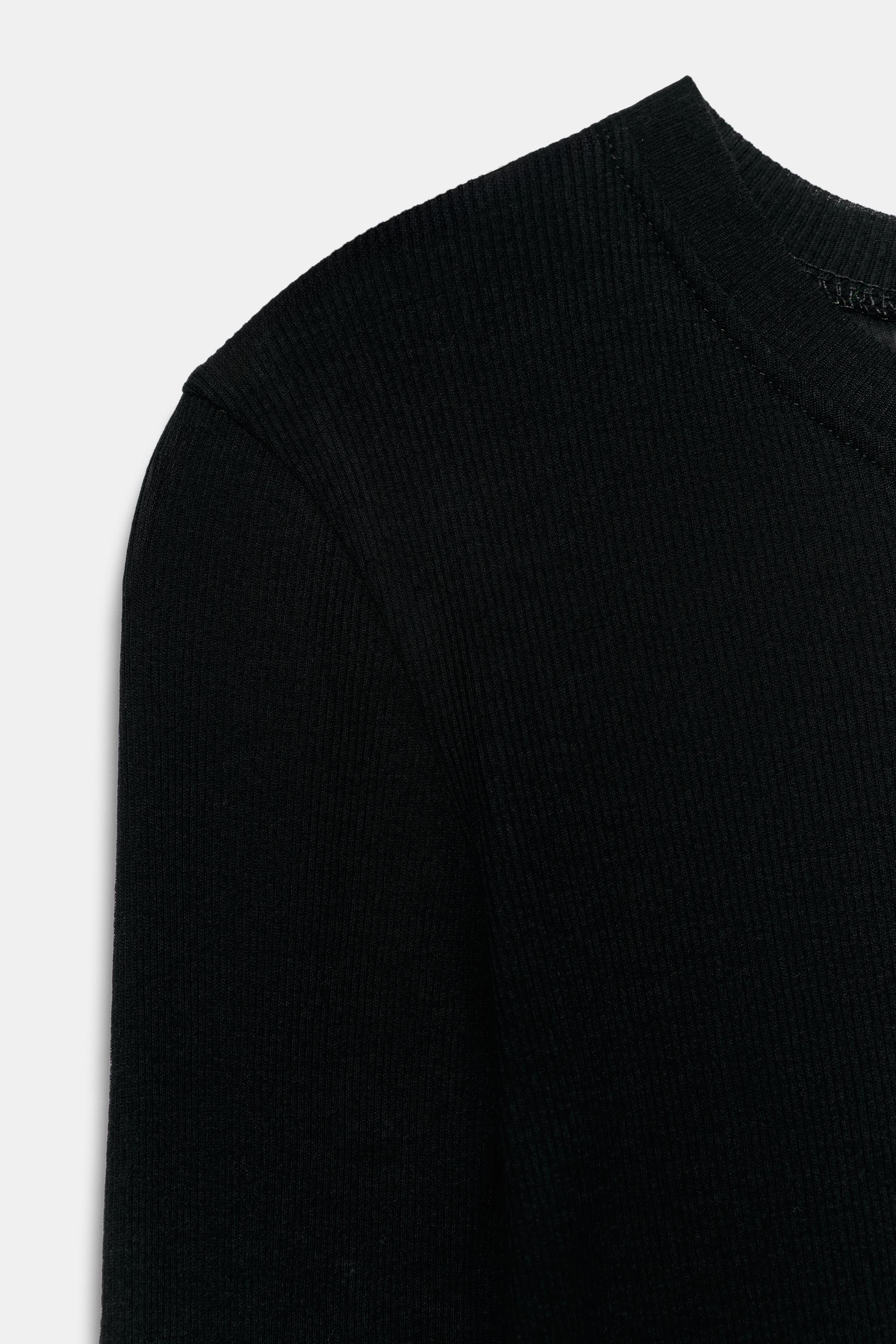 100% COTTON RIBBED T-SHIRT