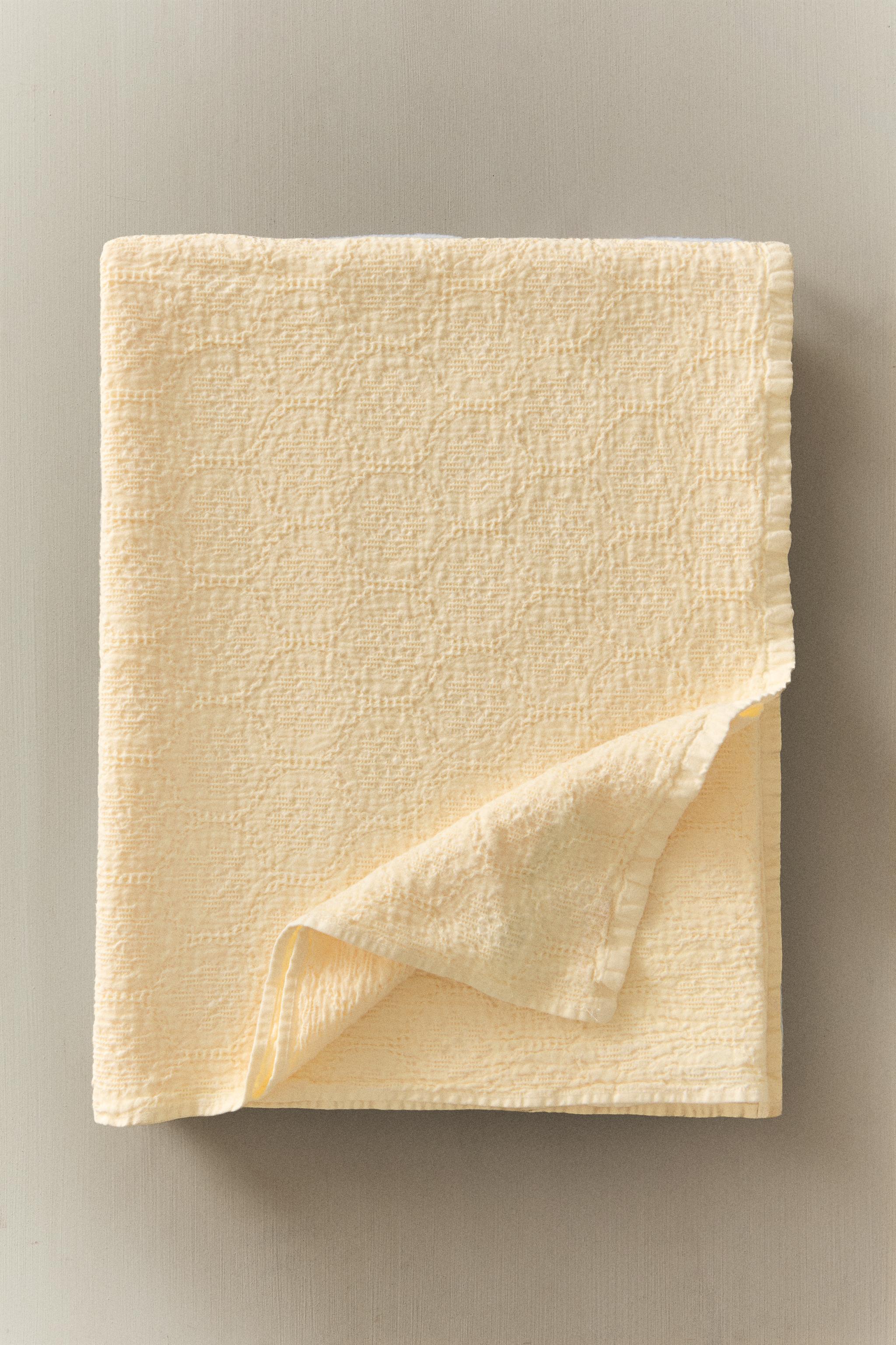SERVIETTE DE BAIN MINI WAFFLE FLORALE