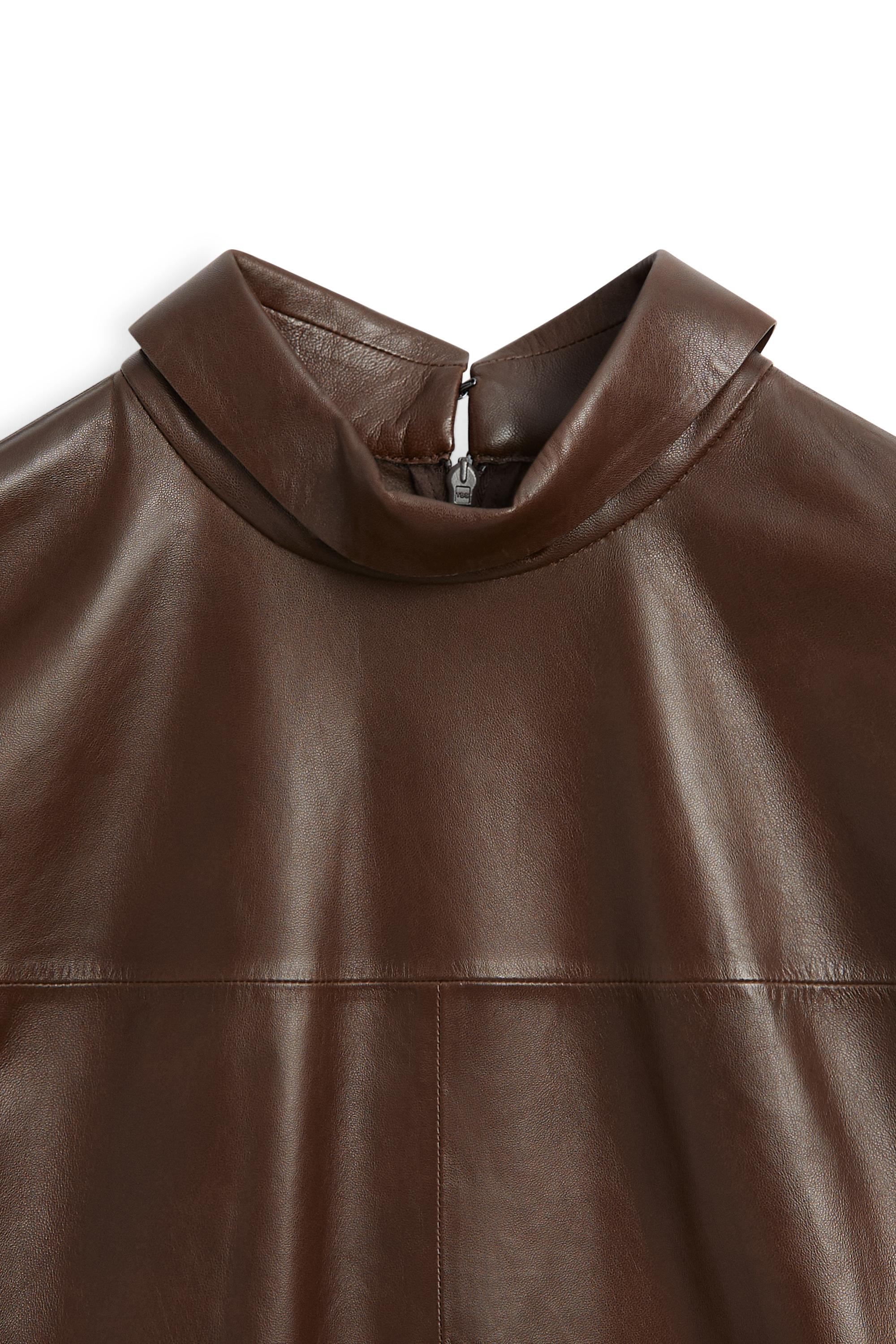 High neck leather blouse - LIMITED EDITION