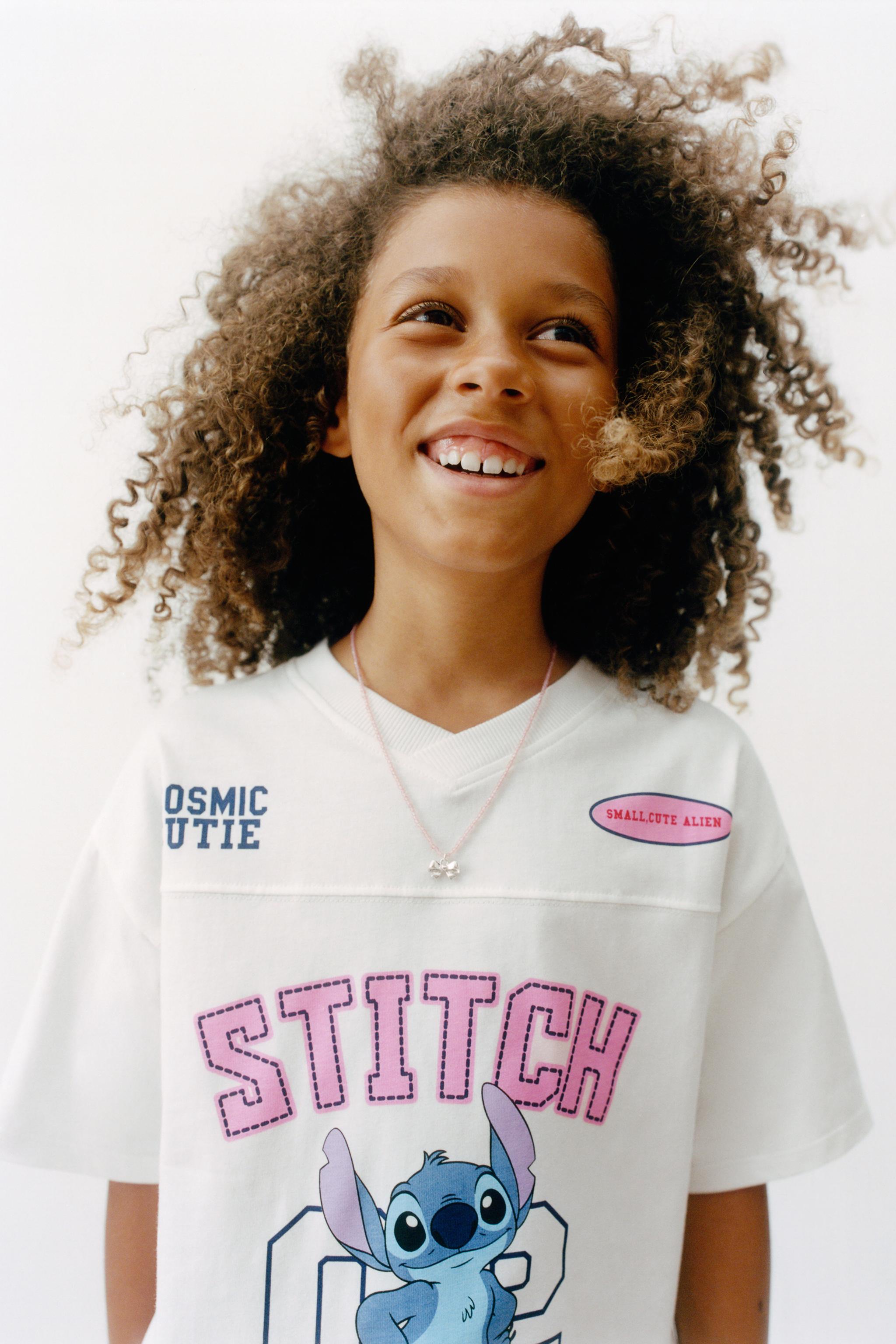 LILO & STITCH © DISNEY VARSITY T-SHIRT - White | ZARA United