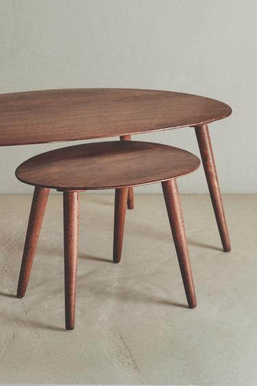 MESA CENTRO MADERA BISELADA - Marrón de Zara