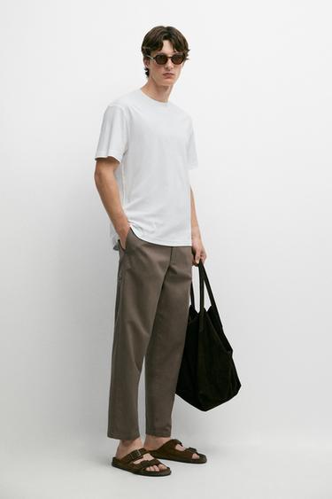 Zara 100% cotton short-sleeve T-shirt - White - Image 0