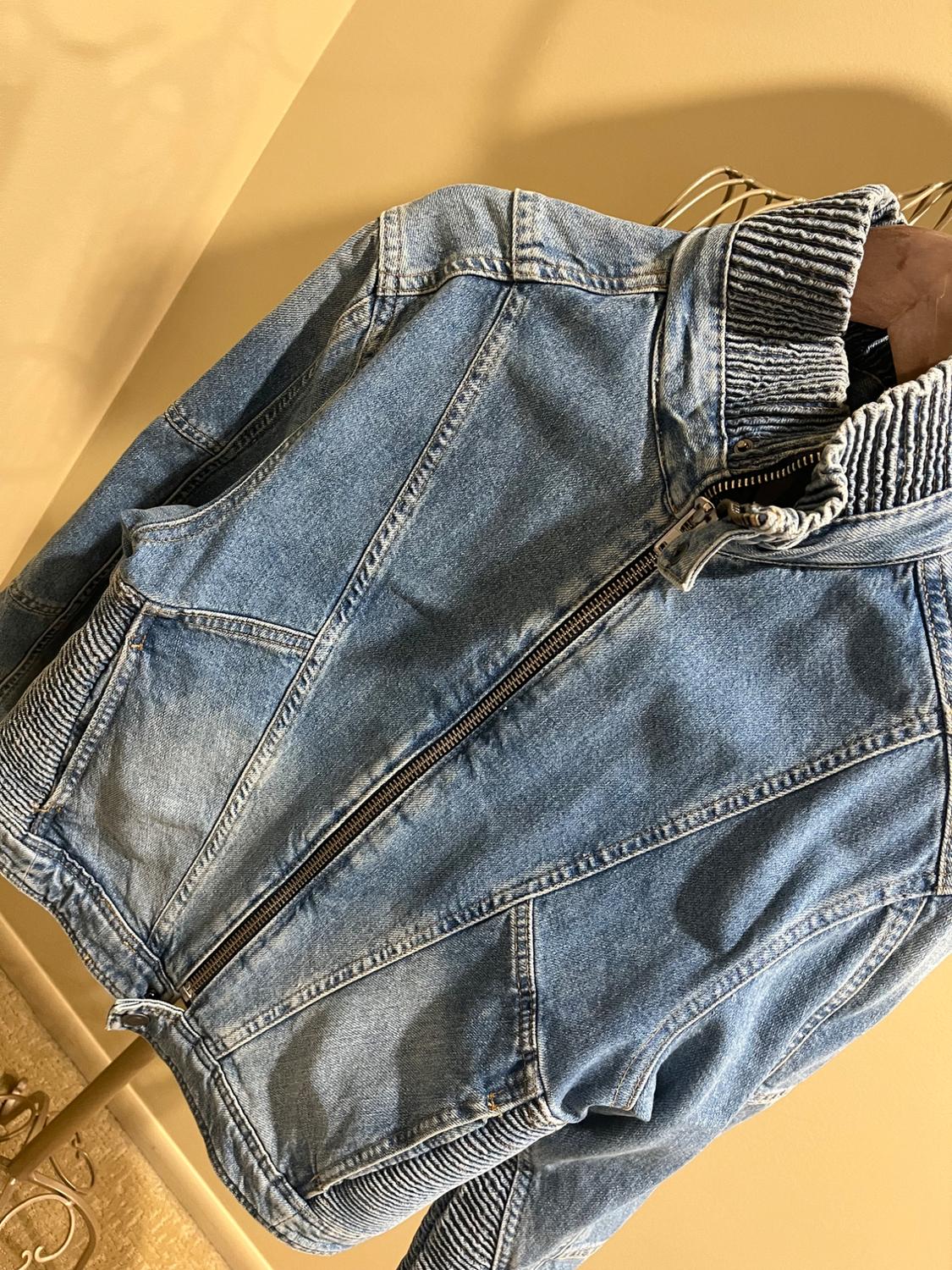 DENIM BIKER JACKET