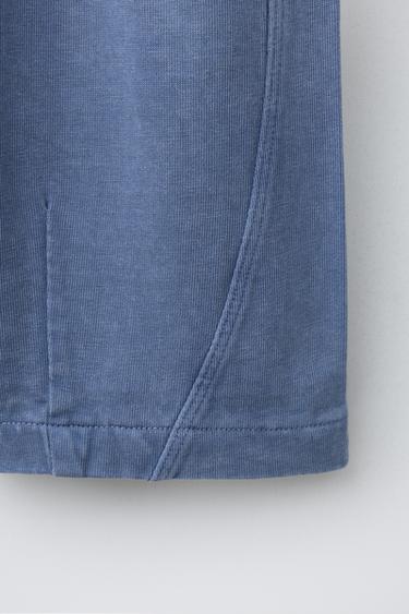 HEAVY JERSEY BAGGY TROUSERS - Blue by Zara - Image 3