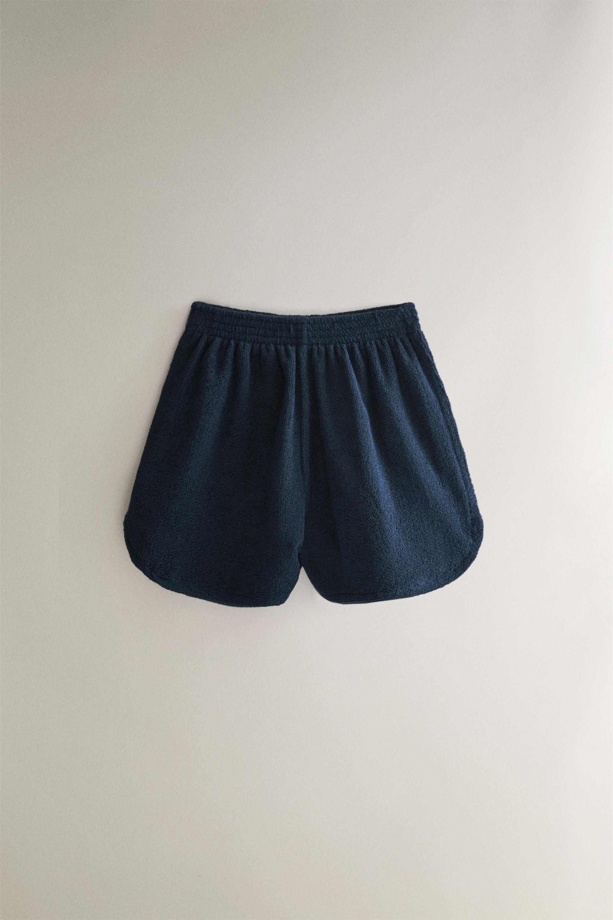 SHORT DE PLAGE EN COTON ÉPONGE