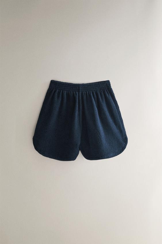 COTTON TERRY BEACH SHORTS - بحري الخاص بـ Zara - صورة 0