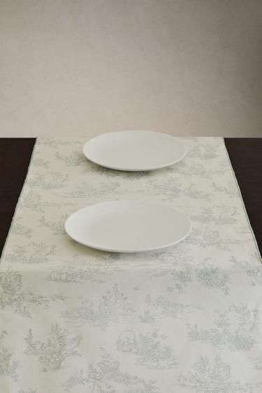 CHEMIN DE TABLE RÉSINE TOILE - Bleu de Zara - Image 1