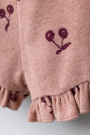 COMBINAISON COURTE CERISES EFFET ÉPONGE - rose poudré de Zara - Image 3