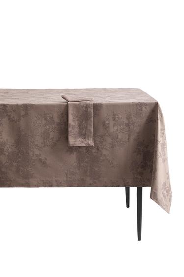 COTTON JACQUARD TABLECLOTH - Burgundy by Zara