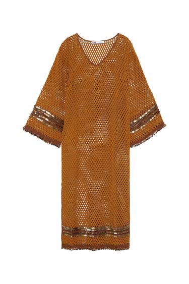 TEXTURED SEQUIN DRESS