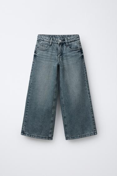 JEANS WIDE LEG INTERIOR POLAR  - Azul de Zara - Imagen 0