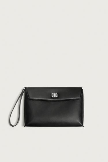 SOBRE CIERRE METÁLICO - Negro de Zara