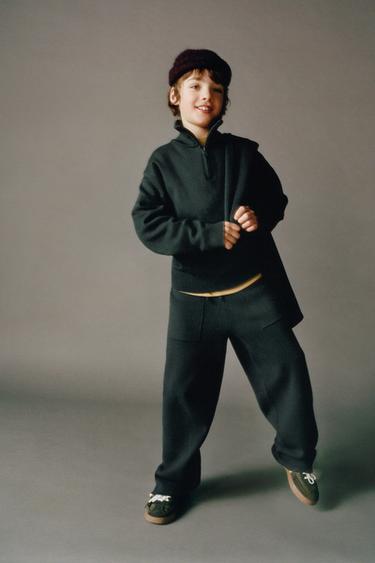 KNIT CULOTTES - Dark bottle green by Zara