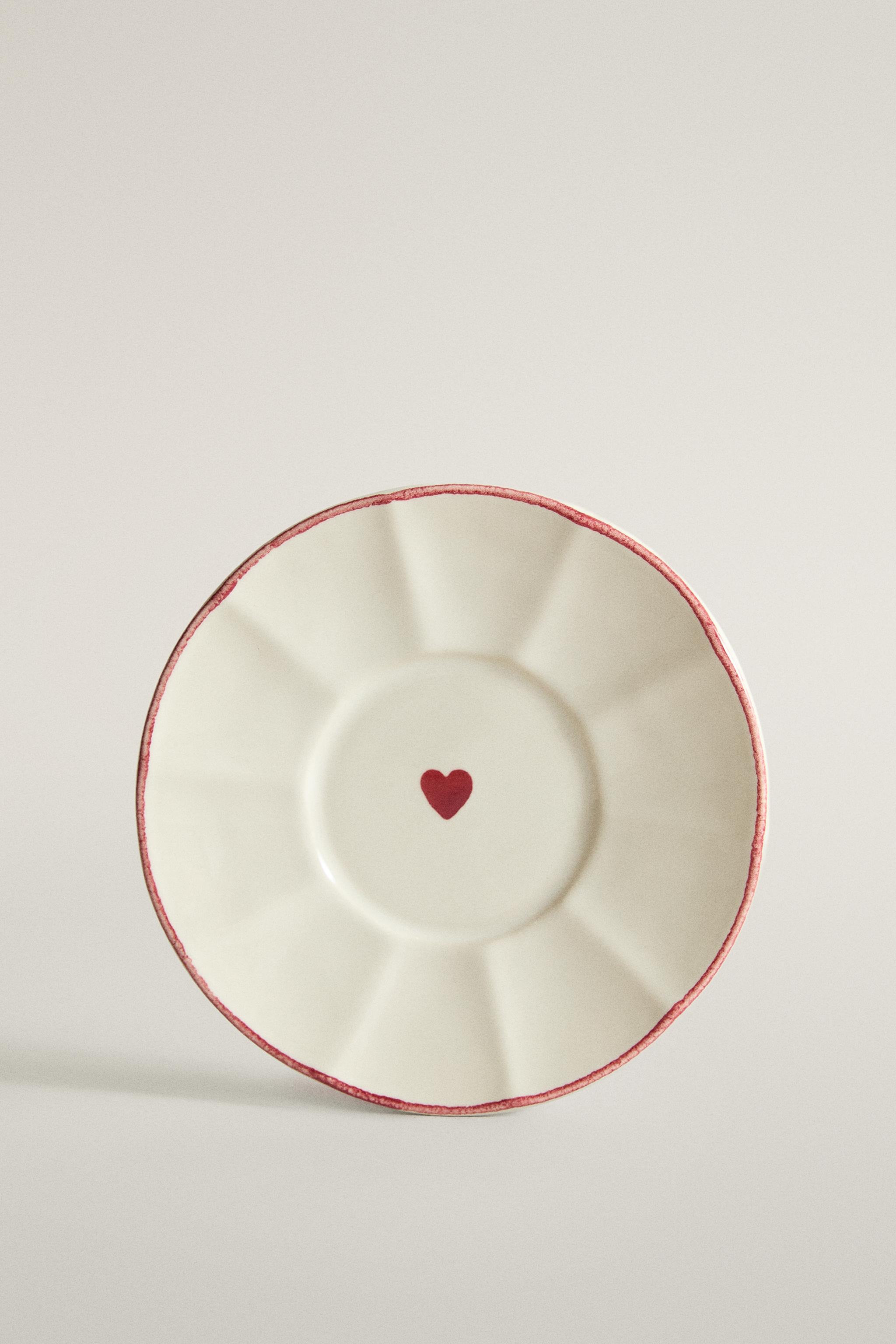 CHRISTMAS HEART STONEWARE SIDE PLATE