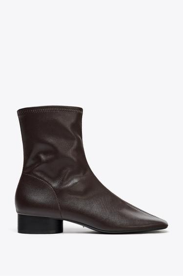 BOTTINES SURPIQÛRES SOFT - Marron de Zara