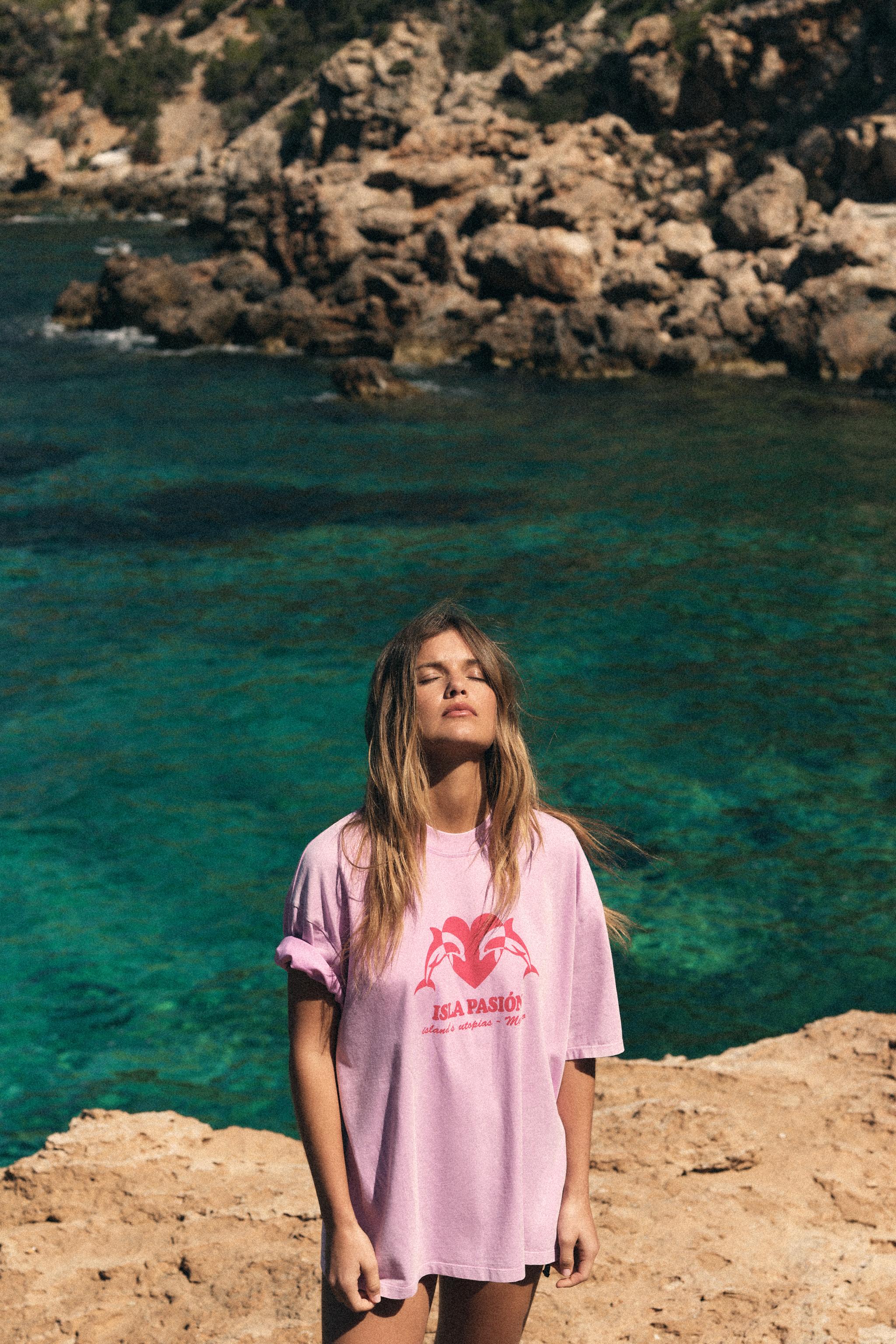 フェイドエフェクト プリント Tシャツ - ピンク | ZARA Japan / 日本