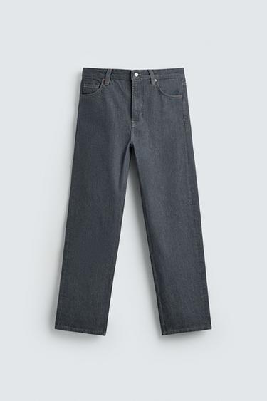 JEANS STRAIGHT FIT - Gris de Zara