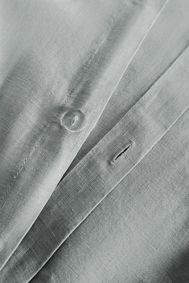 HOUSSE DE COUETTE LIN LAVÉ (140 GXM²) - Gris / Bleu de Zara