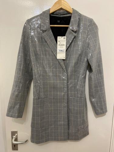 zara blazer dress sequin Zara sequin blazer dress XS (0-2) New