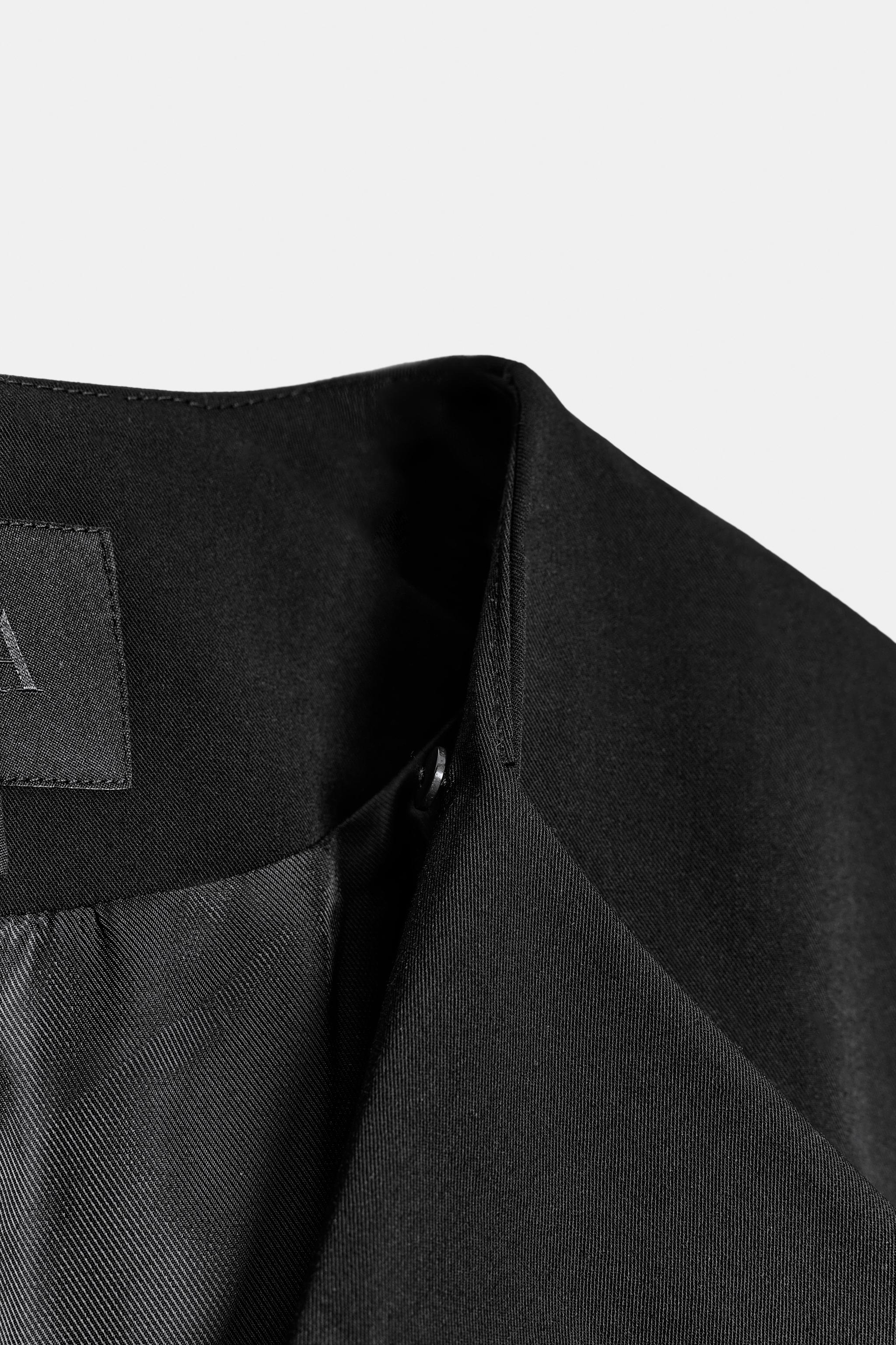 CONTRASTING SCARF BLAZER