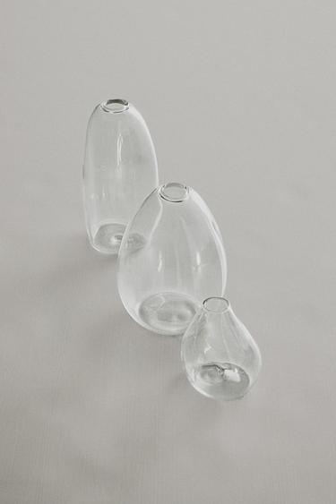 VASO DE CRISTAL PEQUENO IRREGULAR - Transparente da Zara