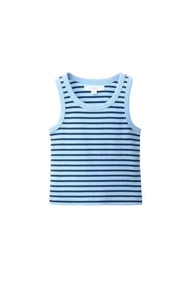 STRIPED RIBBED T-SHIRT — Striped 2