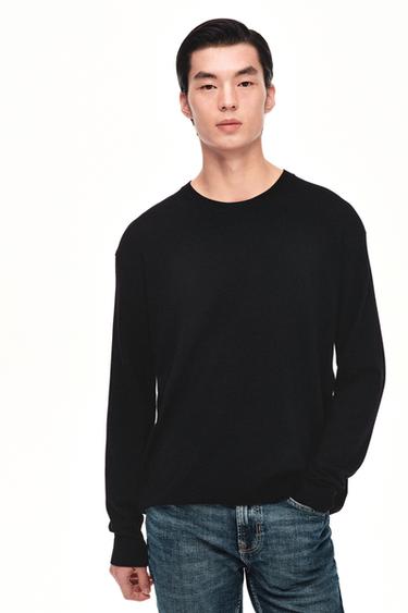 VISCOSE BLEND JUMPER - Black by Zara