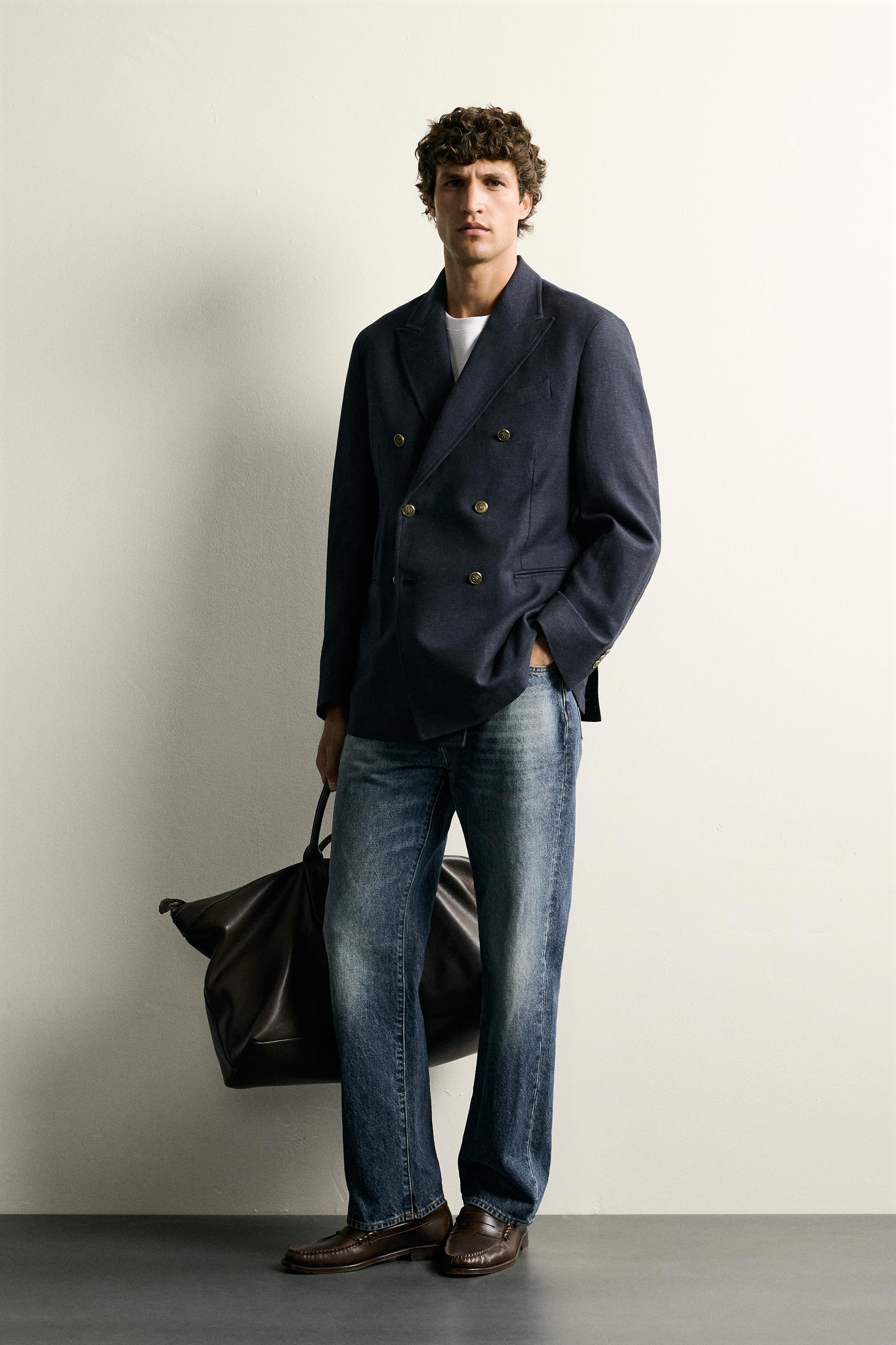 REGULAR FIT DOUBLE BREASTED BLAZER