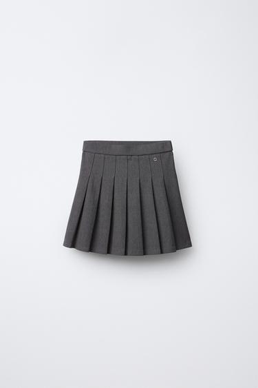 PLEATED SKIRT - Grey by Zara