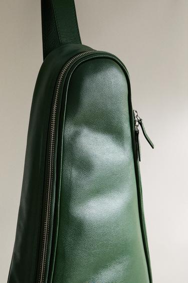 HOUSSE RAQUETTE TENNIS CUIR - Vert de Zara - Image 1