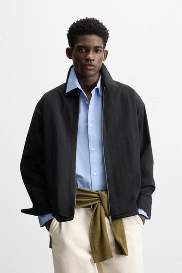 TECHNICAL OVERSHIRT WITH ZIP - Black by Zara