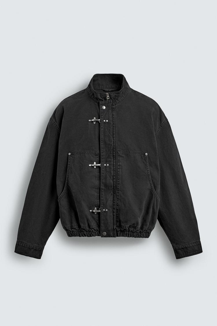 ZARA CROPPED FIT FIREMAN CLASP JACKET
