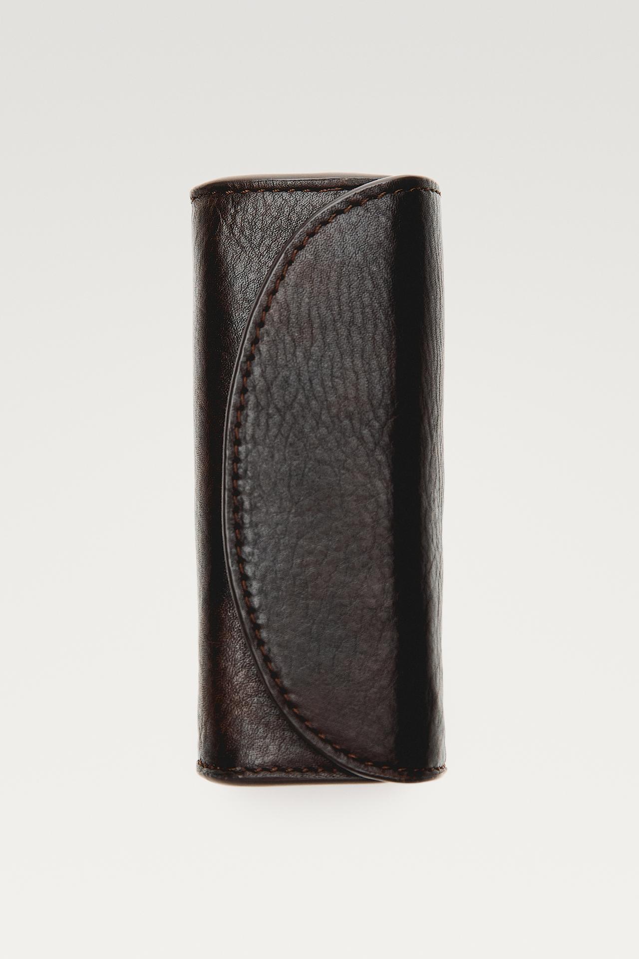 Nappa leather ring case — Brown
