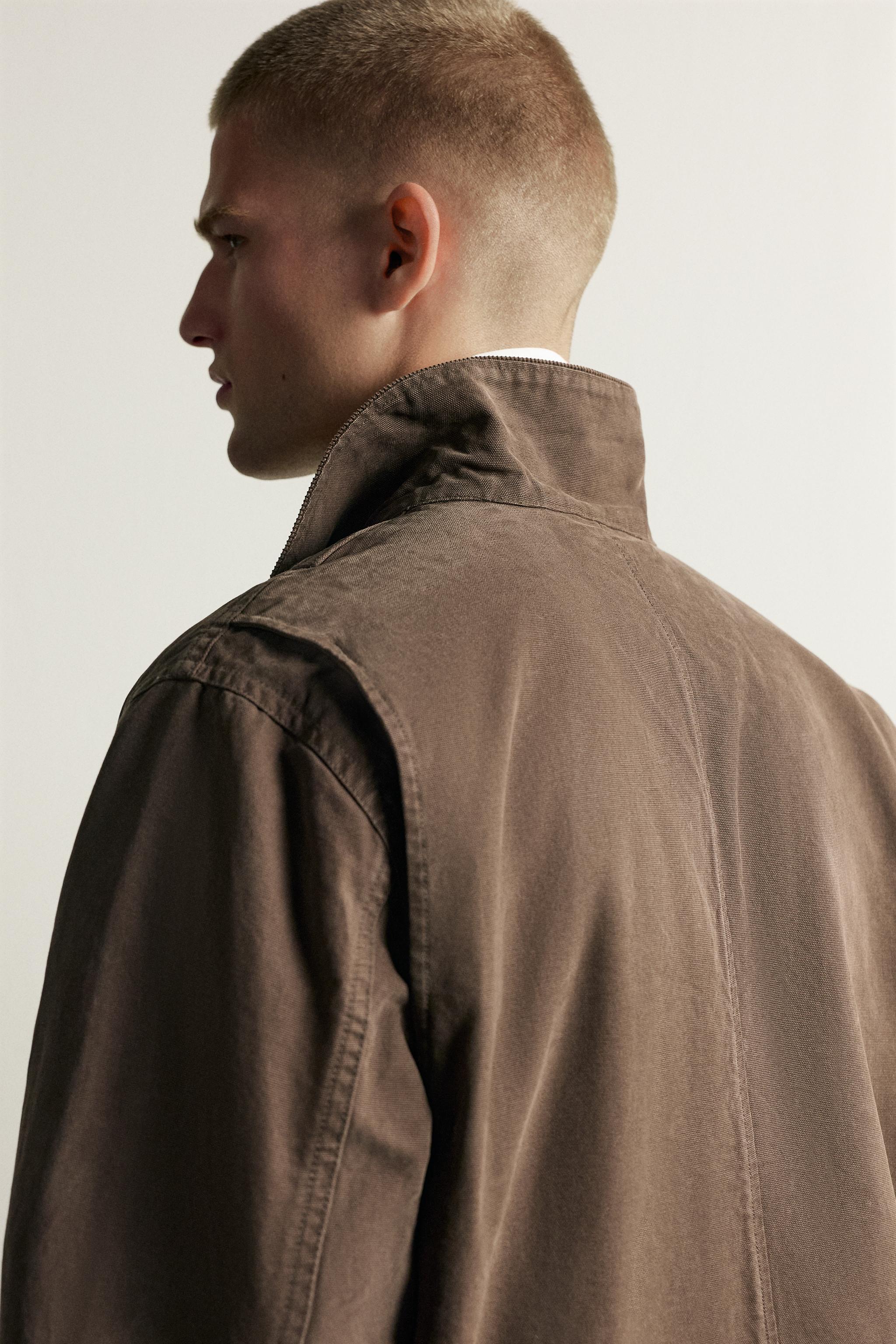 BLOUSON POCHES COL VELOURS