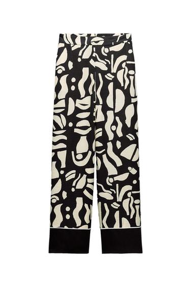 PRINTED STRAIGHT-CUT TROUSERS